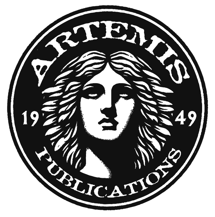 The Artemis Publications seal: the goddess Artemis in profile, ringed by the words Artemis Publications, 1949.