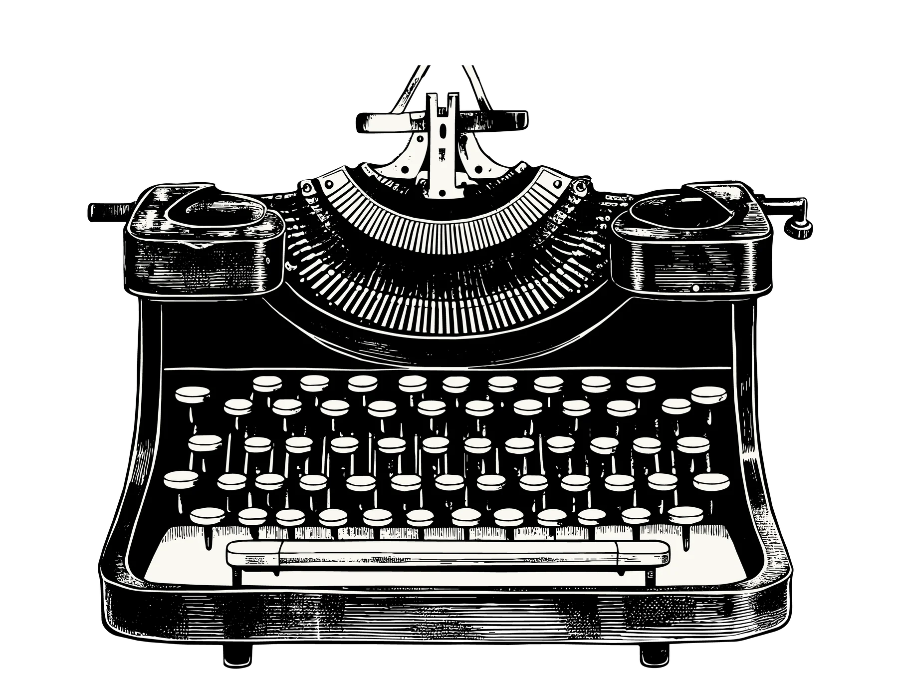 A 1940s manual typewriter